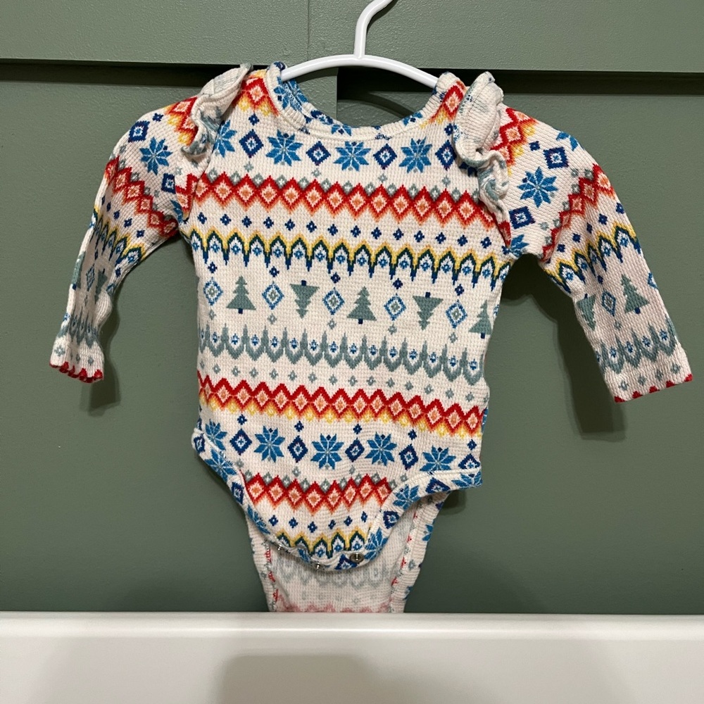 Old Navy Baby Fair Isle Thermal onesie